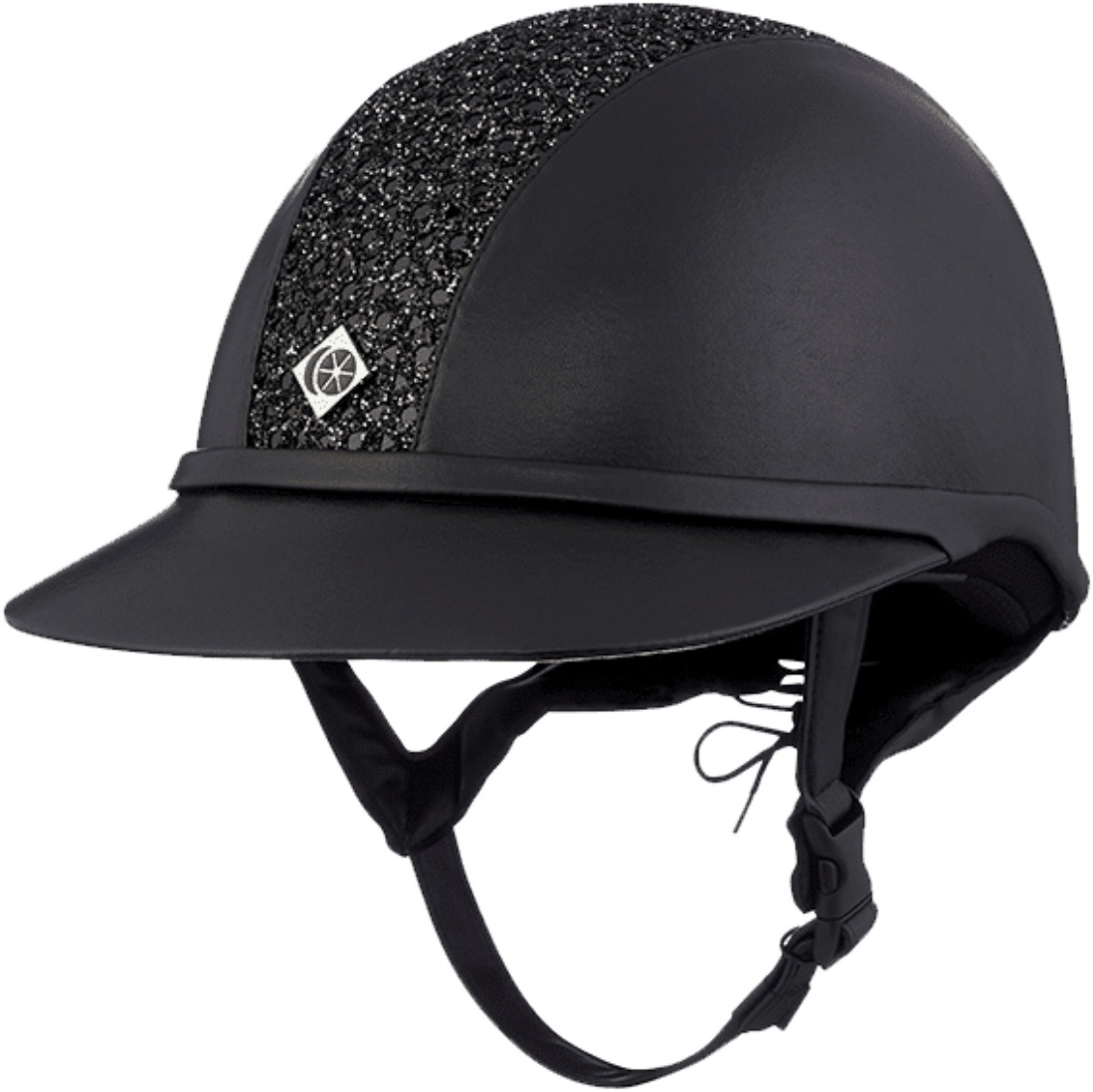 2025 Charles Owen SP8 Plus Reiten Helm BBSLLSP8PLUS - Black Sparkly Centre